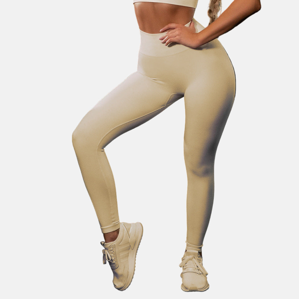 Seamless Yoga Sport Set Fitness Women Running Leggings Short Sleeve Tops