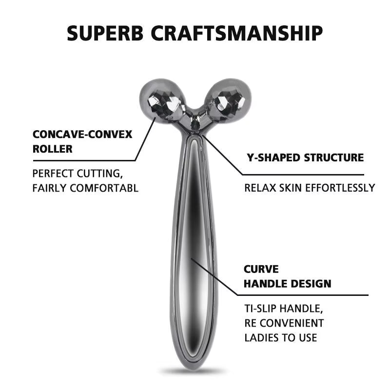 3D Y-Shaped Facial Massage Roller 360° Rotating Face Lifting Firming Face Slimming Remover Facial Massager Skin Care Tool