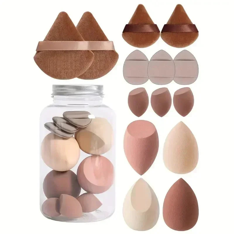 12/14Pcs Makeup Sponge Cosmetic Puff Foundation Sponges Blender Beauty Egg Powder Puffs Make up Accessories Women Makeup Tools