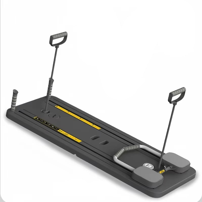 Commercial Home Foldable Pilates Board Multifunctional Reformer Abdominal Core Trainer A_B Roller Wheels Workout Exercise