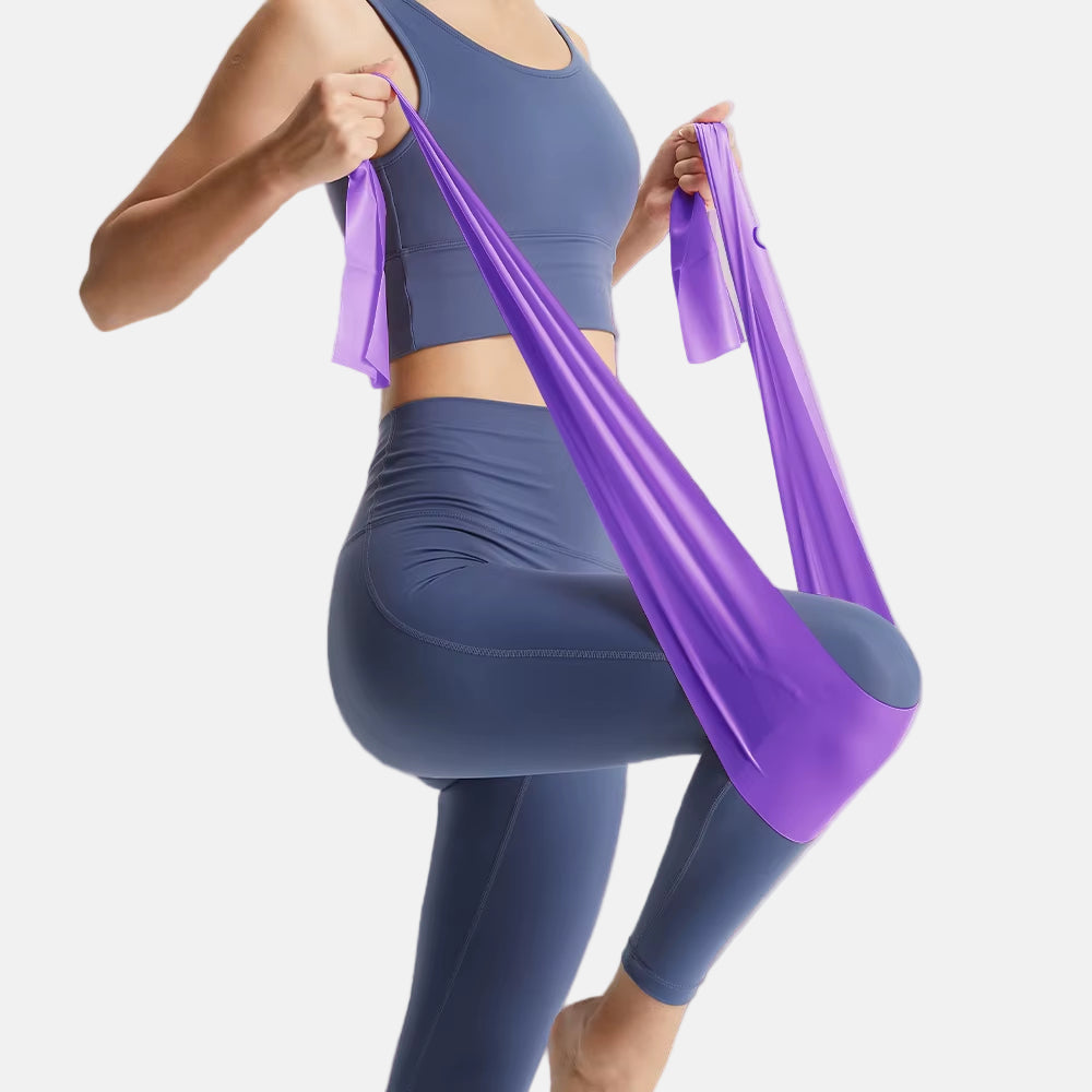 Yoga Pilates Stretch Resistance Band Exercise Fitness Band Training Elastic Exercise Fitness Rubber 150Cm Natural Rubber Gym